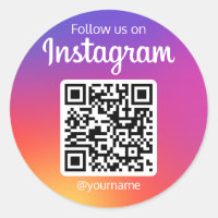Suivez-Nous Sur Instagram Social Media QR Code