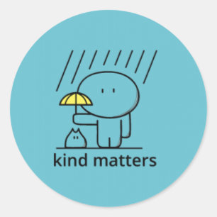 Sticker Rond Sujets aimables