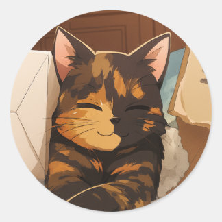 Sticker Rond Suki Sourire
