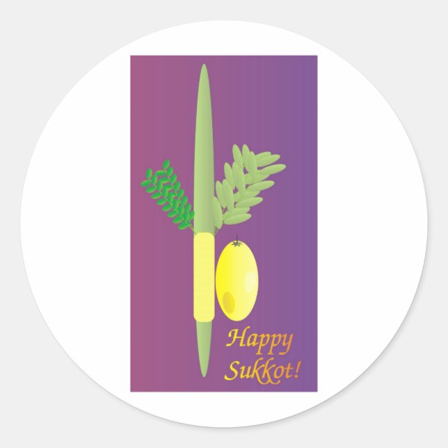 Sticker Rond Sukkot 4 min (Devant)