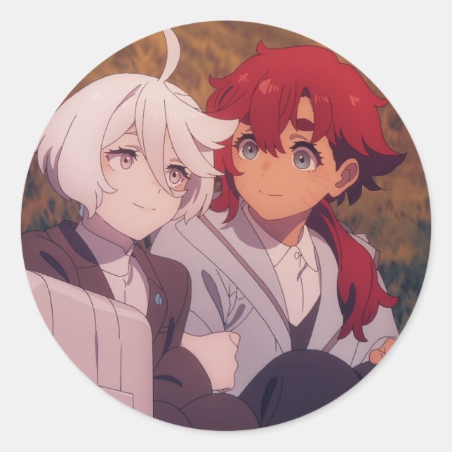 Sticker Rond SuleMio | Suletta Mercury et Miorine Rembran (Devant)