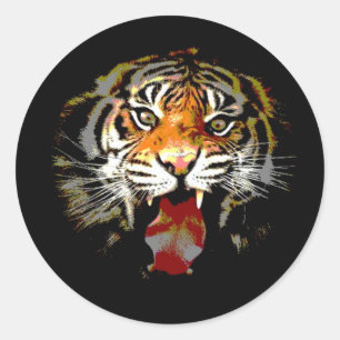 Sticker Rond Sumatran Tiger