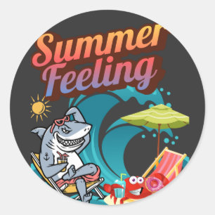 Sticker Rond Summer Feeling