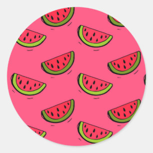 Sticker Rond Summer Watermelon