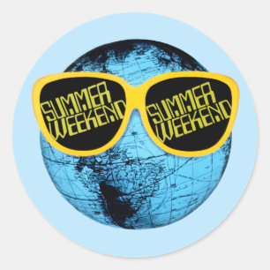 Sticker Rond  Summer Weekend - Habillage promotionnel