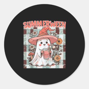 Sticker Rond Summerween Funny Halloween Automne Trending Design