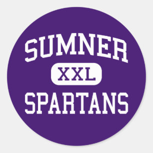 Sticker Rond Sumner - Spartans - High - Sumner Washington