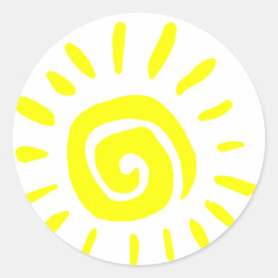 Sticker Rond Sun