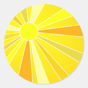 Sticker Rond Sun