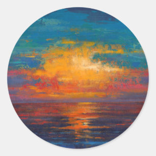 Sticker Rond Sun Down II