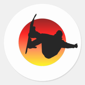 Sticker Rond Sun snowboard