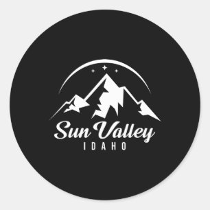 Sticker Rond Sun Valley Idaho Station de ski Ski Snowboard