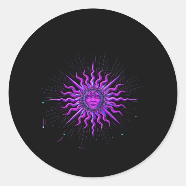 Sticker Rond Sun - Whimsigoth Graphic (Devant)
