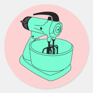 Sticker Rond Sunbeam vert vintage Mixmaster