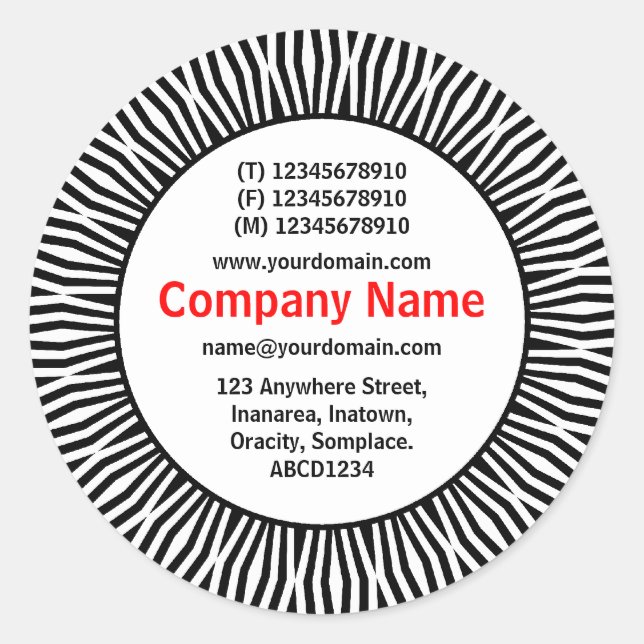 Sticker Rond SunBurst 01 Business (Devant)