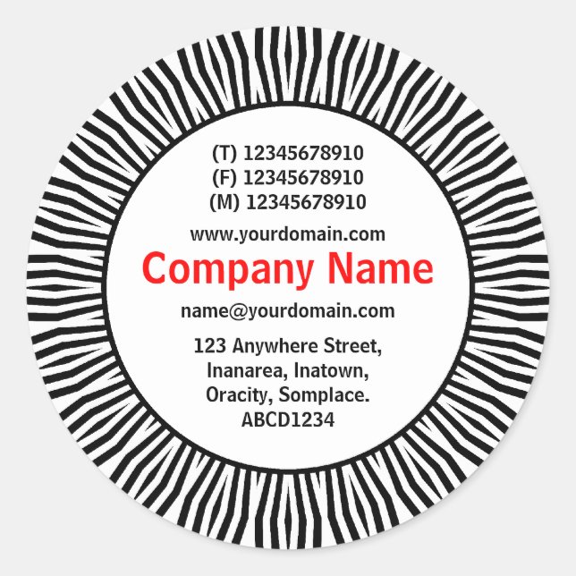 Sticker Rond SunBurst 02 Entreprise (Devant)