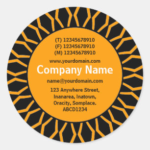 Sticker Rond SunBurst 07 Business - Orange