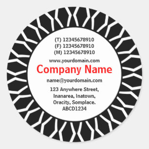 Sticker Rond SunBurst 07 Entreprise