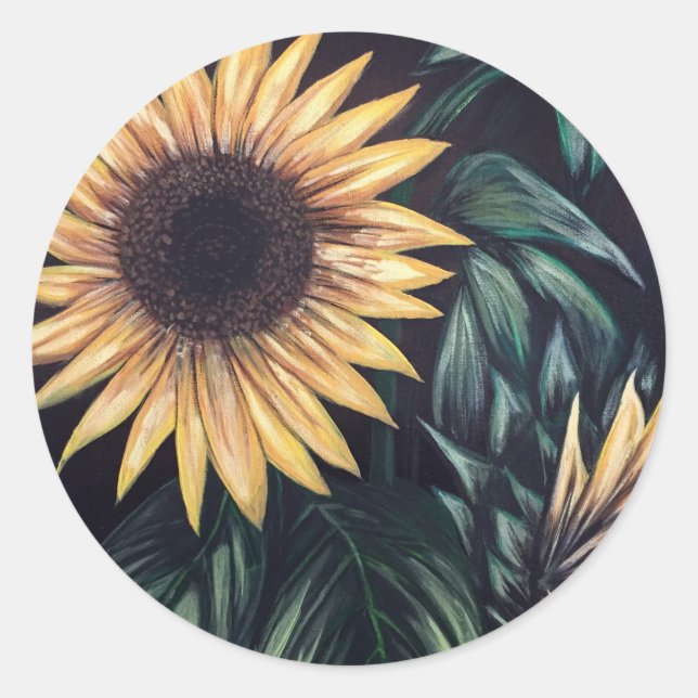Sticker Rond Sunflower Life (Devant)