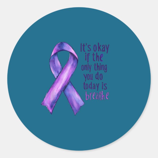 Sticker Rond Sunflower Suicide Awareness  (Devant)