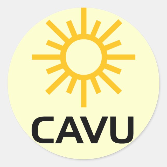 Sticker Rond Sunny Aviation Lingo CAVU (Devant)