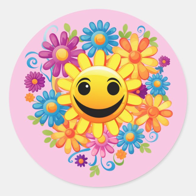 Sticker Rond Sunny Smiles (Devant)