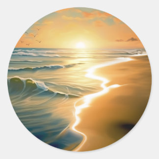 Sticker rond Sunrise Beach