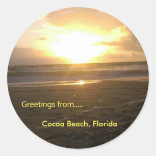 Sticker rond Sunrise Classic, brillant