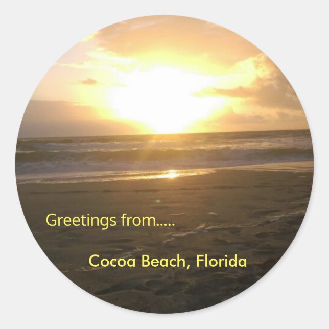 Sticker rond Sunrise Classic, brillant (Devant)