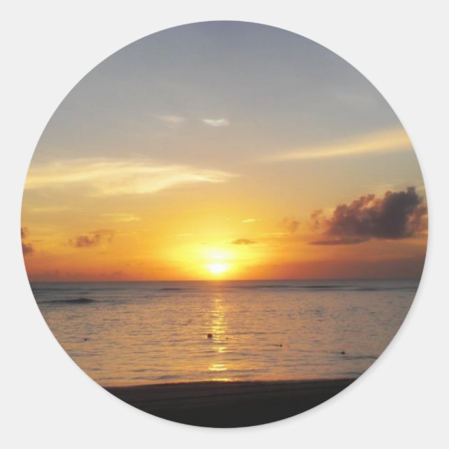 Sticker Rond Sunrise des Caraïbes (Devant)