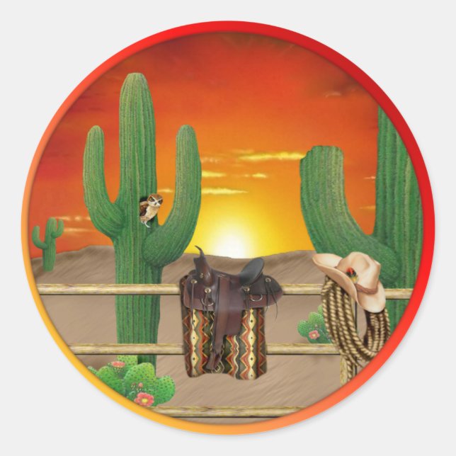 Sticker Rond Sunrise occidentale (Devant)