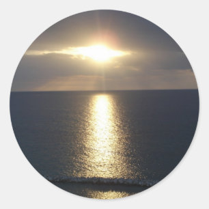 Sticker Rond Sunset jamaïcain