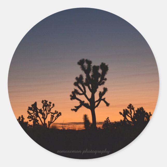 Sticker Rond Sunset Joshua (Devant)