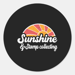 Sticker Rond Sunshine and Stamp collection hommes femmes couche