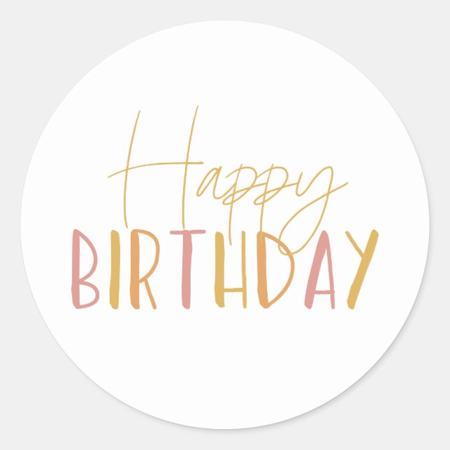 Sticker Rond Sunshine Anniversaire Bonne Anniversaire Cupcake T (Devant)