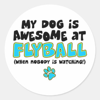 Sticker Rond Super au Flyball