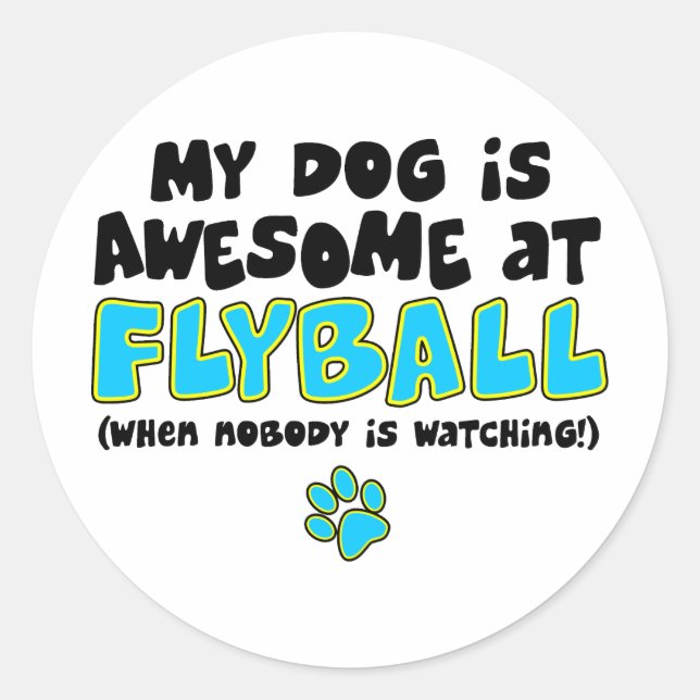 Sticker Rond Super au Flyball (Devant)