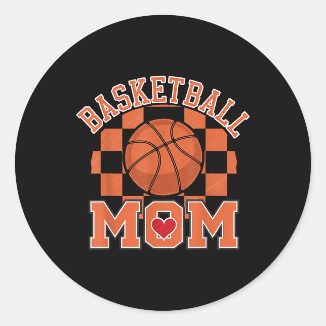 Sticker Rond Super Basket Maman Mère Basket Maman (Devant)