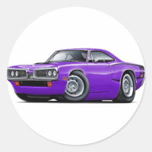 Sticker Rond Super Bee Purple-Black C-Stripe 1970