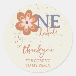 Sticker Rond Super Boho Daisy Merci pour l'autocollant à venir