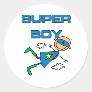 Sticker Rond Super Boy