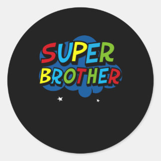 Sticker Rond Super Brother drôle de jeu cadeau d'anniversaire