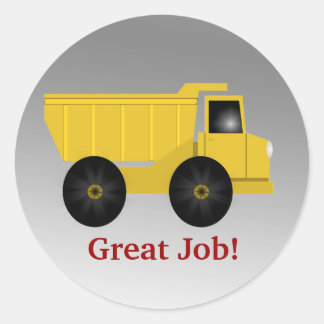 Sticker Rond Super Camion Camion-Camion - Personnalisez-Le!