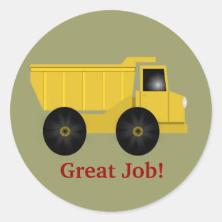 Sticker Rond Super Chariot Camion-Camion - Personnalisez-Le!