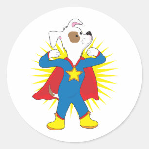 Sticker Rond Super Chien