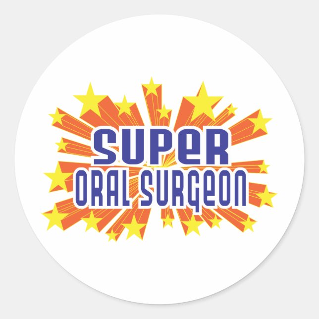 Sticker Rond Super chirurgien buccal (Devant)