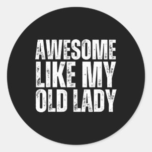 Sticker Rond Super Comme Ma Vielle Dame 100 Jours De Grand-Père
