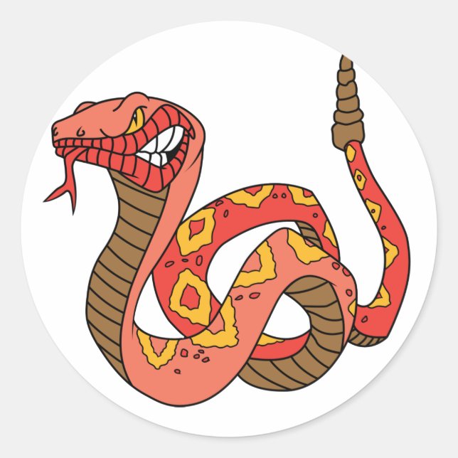 Sticker Rond Super crotale rouge (Devant)