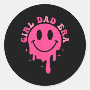 Sticker Rond Super Dans Mon Père Fille Era Papa Fête des pères