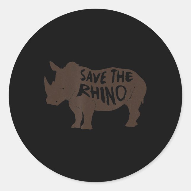 Sticker Rond Super Enregistrer Rhino T Version Light (Devant)